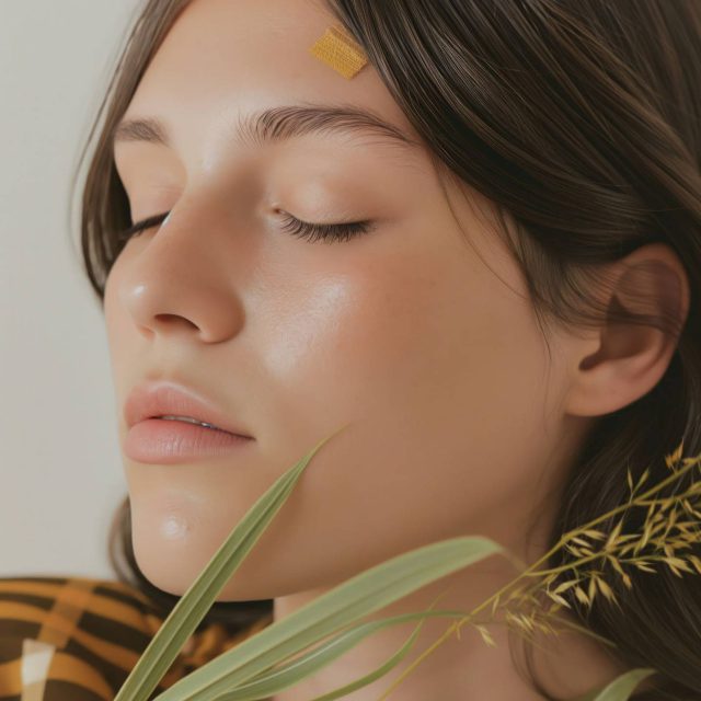 Serene Portrait of Young Woman with Nature